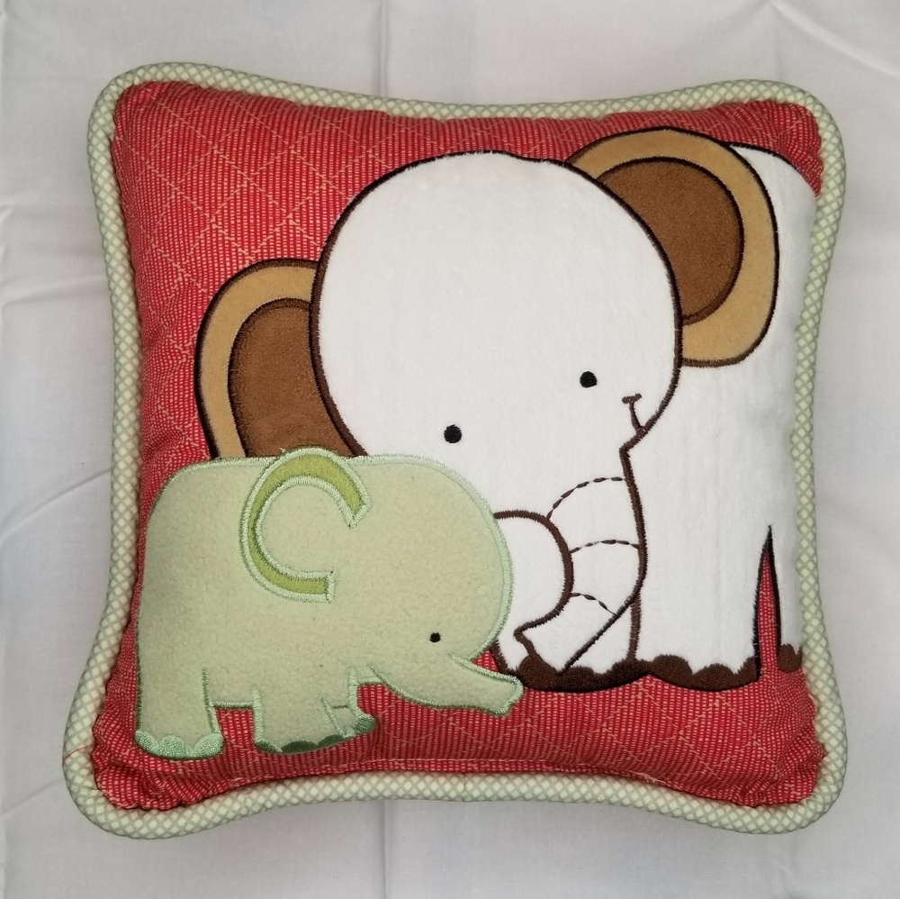 Vintage Lambs & Ivy Elephant Soft Baby Pillow
